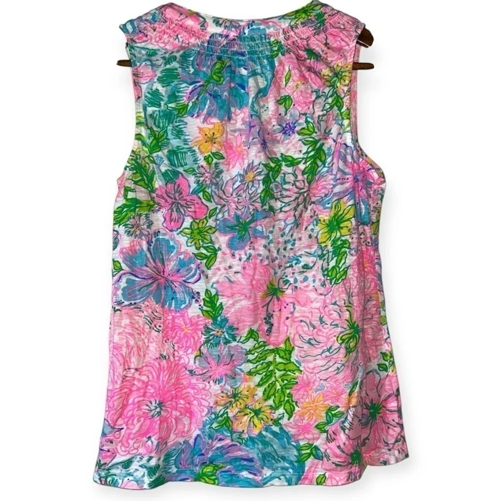 Lilly Pulitzer Essie flower print tank SIZE SMALL - Picture 2 of 5